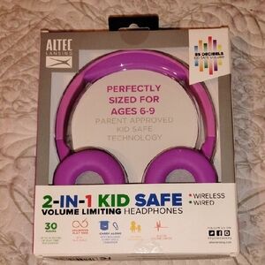 Altec Lansing 2-IN-1 Kid Safe Volume Limiting Headphones, NWT